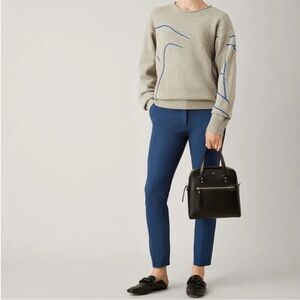 Joseph Zoom Gabardine Stretch Trousers in Blue